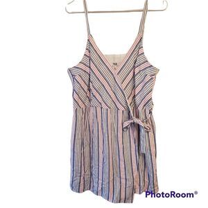 NWT BB Dakota striped wrap style romper L